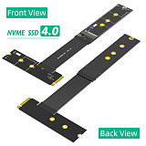 Upgrade Version 270 Degree NGFF M.2 M-Key NVME SSD Extension Cable(Length：30cm) 