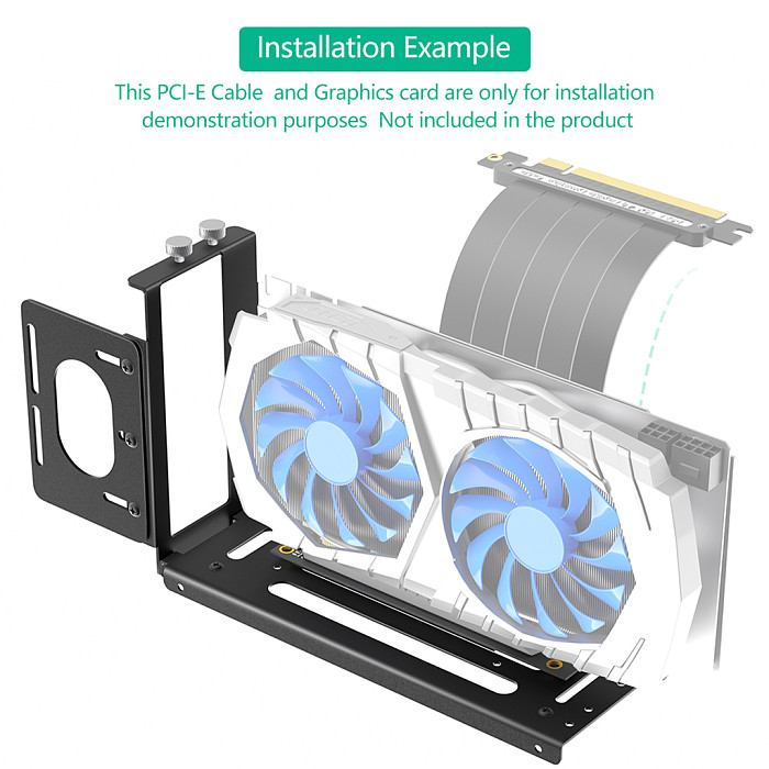 Vertical GPU Mount Bracket 2 Slots Graphics Card Holder with Hardware eGPU Dock External GPU Docking Station