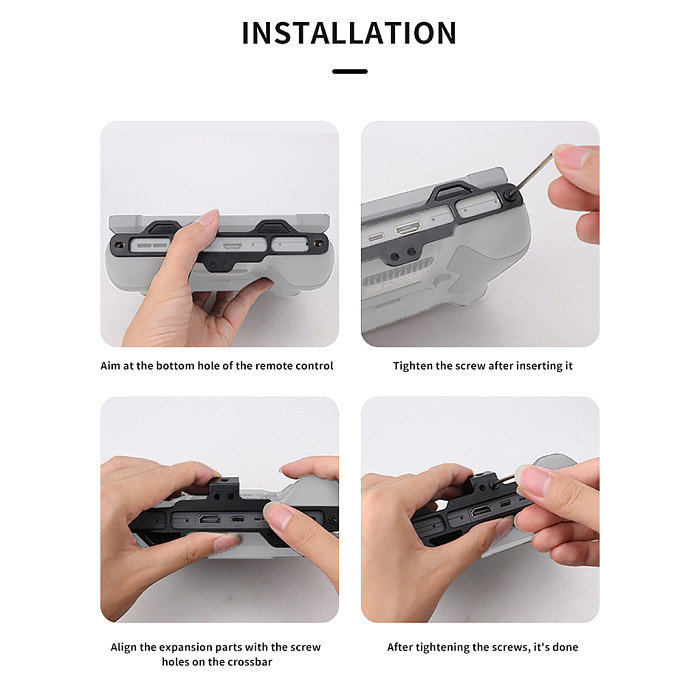 For DJI Mavic 4Pro Remote Control Aluminum Alloy 1/4 Expansion Part RC PRO2 Tripod Adapter Bracket
