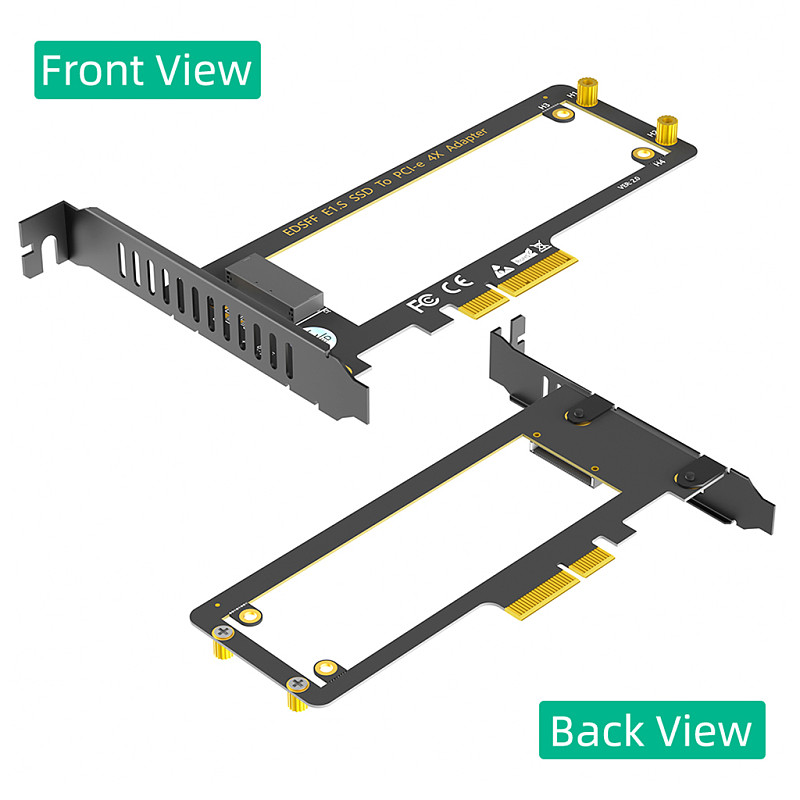EDSFF E1. S to PCIe 4X Adapter Card For 9.5MM 15MM 25MM With Heatsink PM9A3 PM9D3 P5801X Carrier Adapter