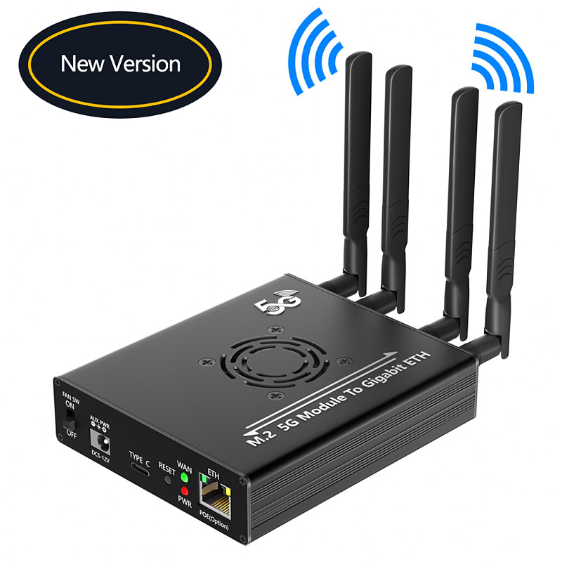 for M.2 NGFF B-key 4G/5G Module to Type C Adapter with RJ45 Port Dual SIM Card Slot Realtek RTL8125BG Controller