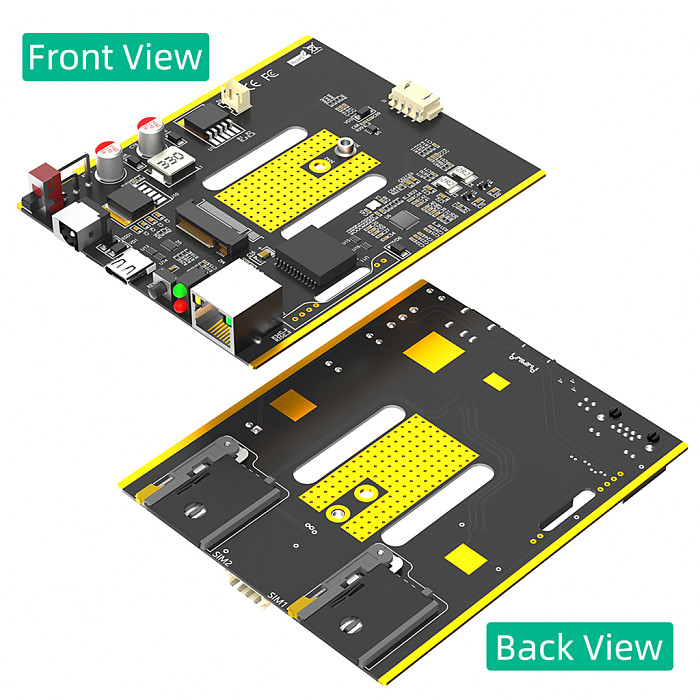 for M.2 NGFF B-key 4G/5G Module to Type C Adapter with RJ45 Port Dual SIM Card Slot Realtek RTL8125BG Controller