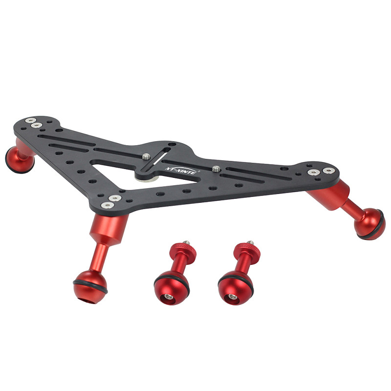 For DSLR Camera Triangular Gimbal Rig Mount Diving Tripod Support Tray Bracket for Gopro Hero 10 9 Underwater Waterproof Accessories