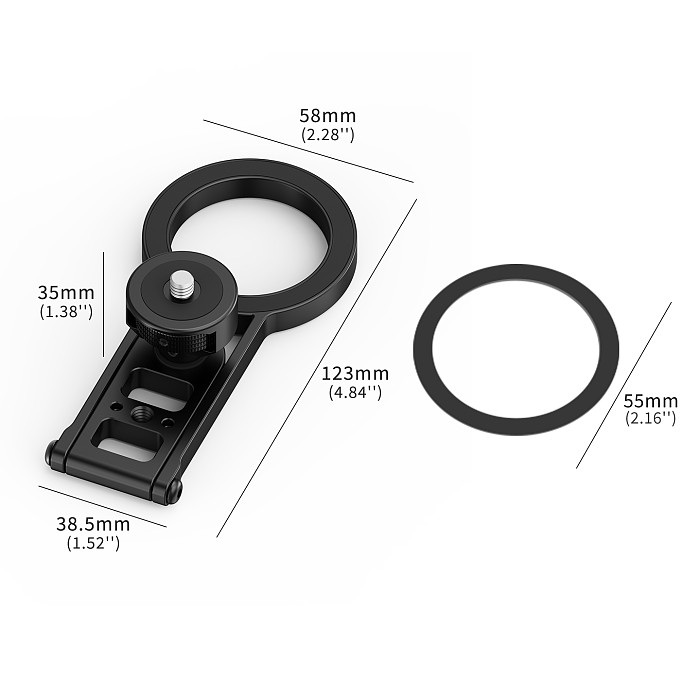 For DJI Action/Insta360/Gopro/Suitable for Huawei phones MATE80/P90 series For Apple phones 17/16 and other series VIVO/OPPO/Xiaomi/Samsung phones Quick Release Multi-purpose Magnetic Mount Base For Magsafe Cameras Phones Monitors Teleprompter Accessories Dual-sided Magnetic Attraction Portable