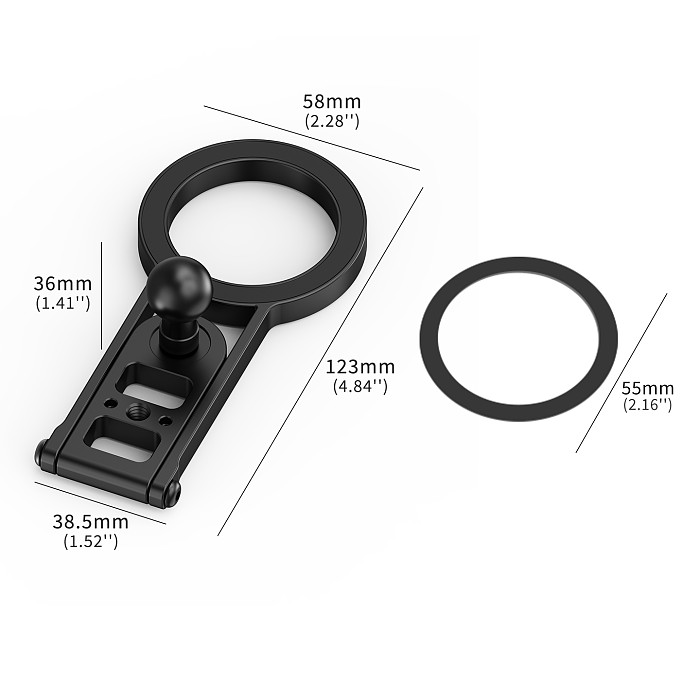 For DJI Action/Insta360/Gopro/Suitable for Huawei phones MATE80/P90 series For Apple phones 17/16 and other series VIVO/OPPO/Xiaomi/Samsung phones Quick Release Multi-purpose Magnetic Mount Base For Magsafe Cameras Phones Monitors Teleprompter Accessories Dual-sided Magnetic Attraction Portable