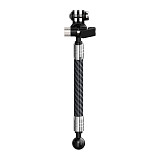 Dual-head 1/4 To 3-card Stainless Steel Extension Rod 17MM/1-Inch Ball Head Adjustable 3-card Bracket 12mm Carbon Fiber Sports Cameras And Accessories