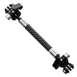 Dual-head 1/4 To 3-card Stainless Steel Extension Rod 17MM/1-Inch Ball Head Adjustable 3-card Bracket 12mm Carbon Fiber Sports Cameras And Accessories