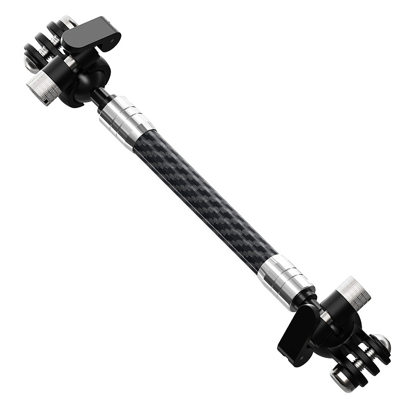 Dual-head 1/4 To 3-card Stainless Steel Extension Rod 17MM/1-Inch Ball Head Adjustable 3-card Bracket 12mm Carbon Fiber Sports Cameras And Accessories