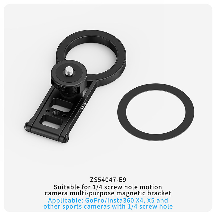 For DJI Action/Insta360/Gopro/Suitable for Huawei phones MATE80/P90 series For Apple phones 17/16 and other series VIVO/OPPO/Xiaomi/Samsung phones Quick Release Multi-purpose Magnetic Mount Base For Magsafe Cameras Phones Monitors Teleprompter Accessories Dual-sided Magnetic Attraction Portable