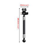 Dual-head 1/4 To 3-card Stainless Steel Extension Rod 17MM/1-Inch Ball Head Adjustable 3-card Bracket 12mm Carbon Fiber Sports Cameras And Accessories