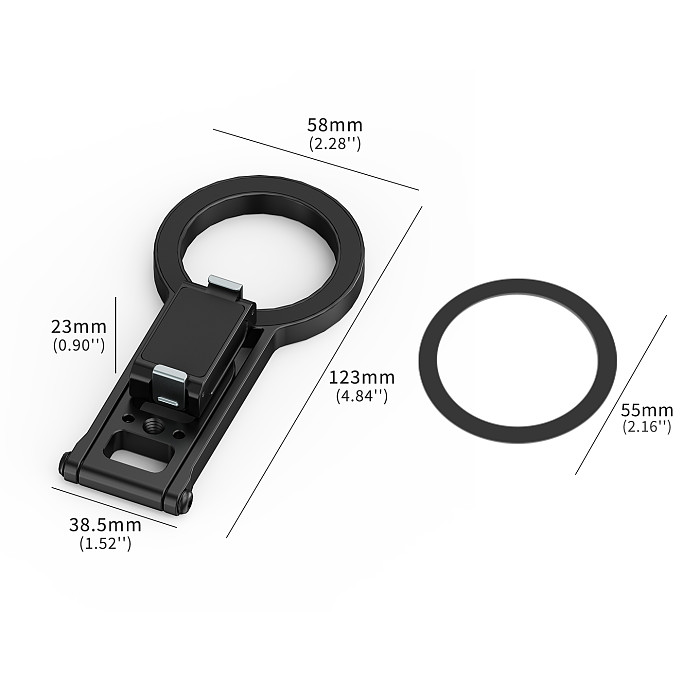 For DJI Action/Insta360/Gopro/Suitable for Huawei phones MATE80/P90 series For Apple phones 17/16 and other series VIVO/OPPO/Xiaomi/Samsung phones Quick Release Multi-purpose Magnetic Mount Base For Magsafe Cameras Phones Monitors Teleprompter Accessories Dual-sided Magnetic Attraction Portable