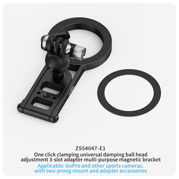 For DJI Action/Insta360/Gopro/Suitable for Huawei phones MATE80/P90 series For Apple phones 17/16 and other series VIVO/OPPO/Xiaomi/Samsung phones Quick Release Multi-purpose Magnetic Mount Base For Magsafe Cameras Phones Monitors Teleprompter Accessories Dual-sided Magnetic Attraction Portable