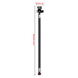 Dual-head 1/4 To 3-card Stainless Steel Extension Rod 17MM/1-Inch Ball Head Adjustable 3-card Bracket 12mm Carbon Fiber Sports Cameras And Accessories