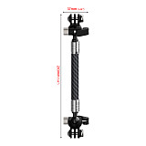 Dual-head 1/4 To 3-card Stainless Steel Extension Rod 17MM/1-Inch Ball Head Adjustable 3-card Bracket 12mm Carbon Fiber Sports Cameras And Accessories