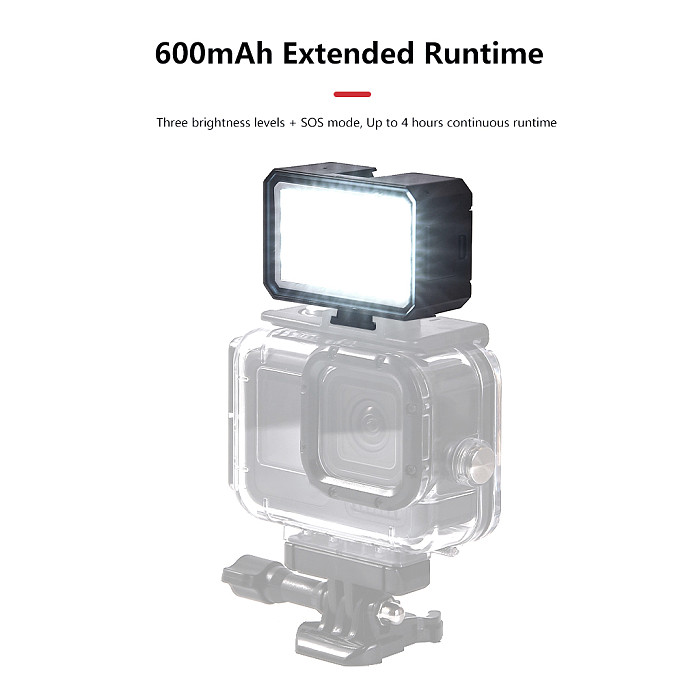 Camera fill light for gopro diving light mini LED waterproof fill light for DJI sports camera cold shoe holder