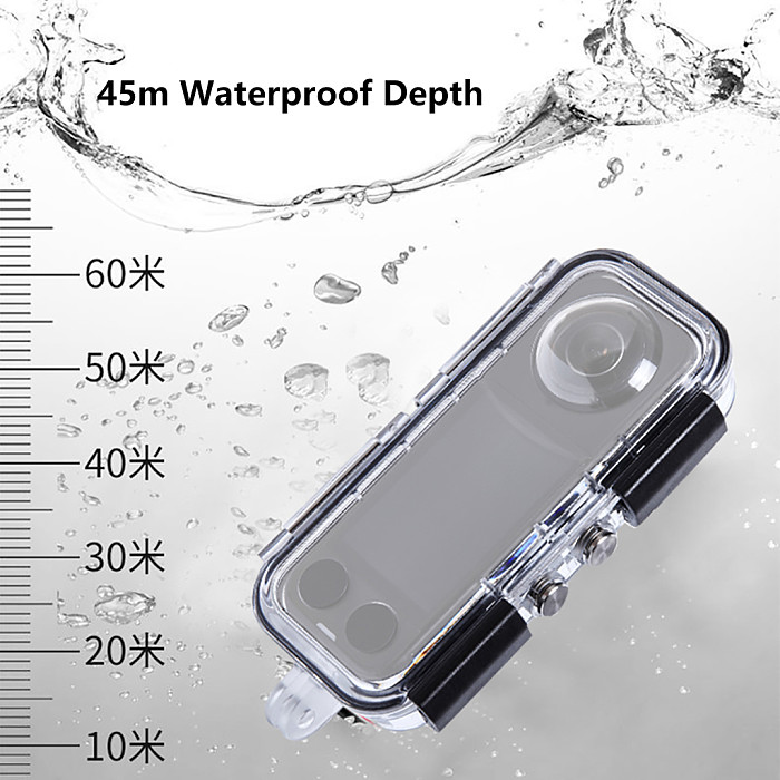 For Insta360 X5 camera waterproof case  45 meter diving 360 degree fully invisible camera accessories