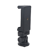 LED Fill Light Hot Shoe Holder Fill Light Hot Shoe Base Black+Dual Hole Phone Clip/360 Degree Rotating Horizontal And Vertical Phone Clip