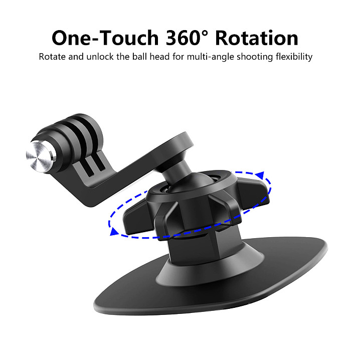 Flexible Ball Head Universal Adhesive Base One-touch 360° Rotation Suitable For DJI/GoPro/Insta360 Sports Camera Accessories