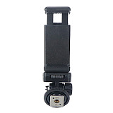 LED Fill Light Hot Shoe Holder Fill Light Hot Shoe Base Black+Dual Hole Phone Clip/360 Degree Rotating Horizontal And Vertical Phone Clip