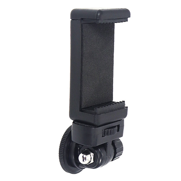 LED Fill Light Hot Shoe Holder Fill Light Hot Shoe Base Black+Dual Hole Phone Clip/360 Degree Rotating Horizontal And Vertical Phone Clip
