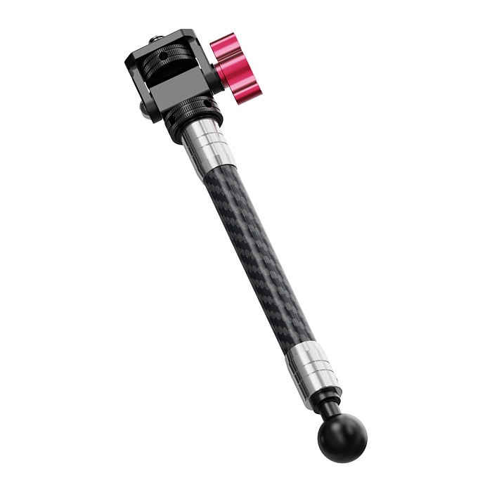 Dual-head 1/4 To 17MM/1-Inch Ball Head Adjustable 3-card Bracket 12mm Carbon Fiber For Sports Cameras And Accessories