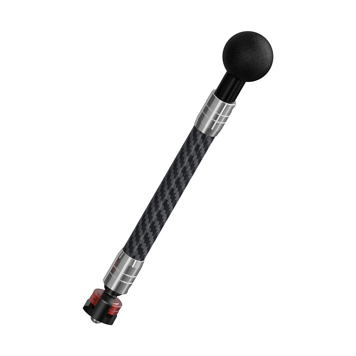 Dual-head 1/4 To 17MM/1-Inch Ball Head Adjustable 3-card Bracket 12mm Carbon Fiber For Sports Cameras And Accessories