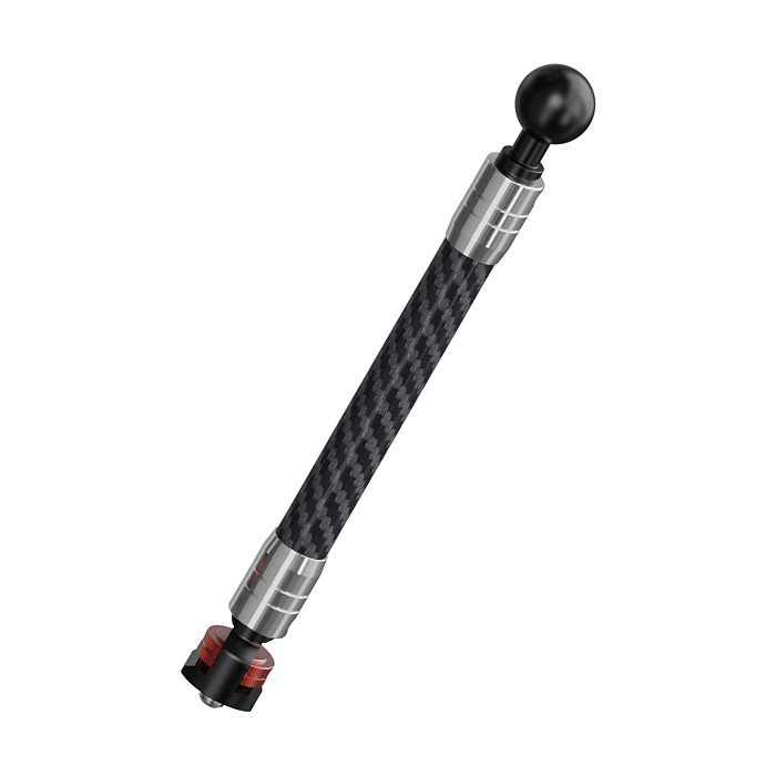 Dual-head 1/4 To 17MM/1-Inch Ball Head Adjustable 3-card Bracket 12mm Carbon Fiber For Sports Cameras And Accessories
