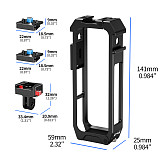 Quick Release Cage for Insta360 X5 Protective Frame 360° Rotation 17mm Ball Head Tripod Adapter Cold Shoe Mount Light Holder
