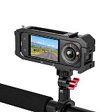 Quick Release Cage for Insta360 X5 Protective Frame 360° Rotation 17mm Ball Head Tripod Adapter Cold Shoe Mount Light Holder