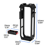 Quick Release Cage for Insta360 X5 Protective Frame 360° Rotation 17mm Ball Head Tripod Adapter Cold Shoe Mount Light Holder