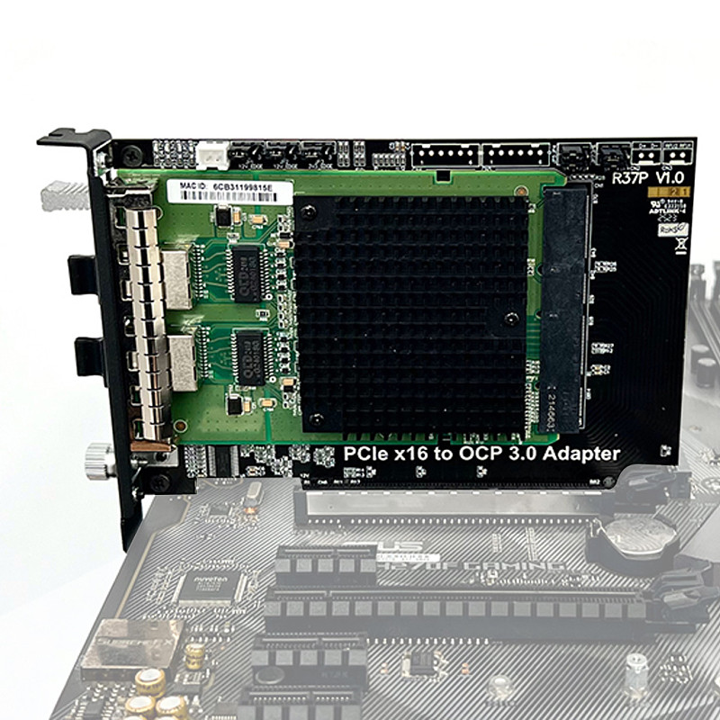 ADT-Link PCIE 5.0 x16 to OCP NIC3.0 Gen-Z 4C+/SFF-TA-1002 Lateral Adapter Card Compatible for Gen3/Gen4 Laptop