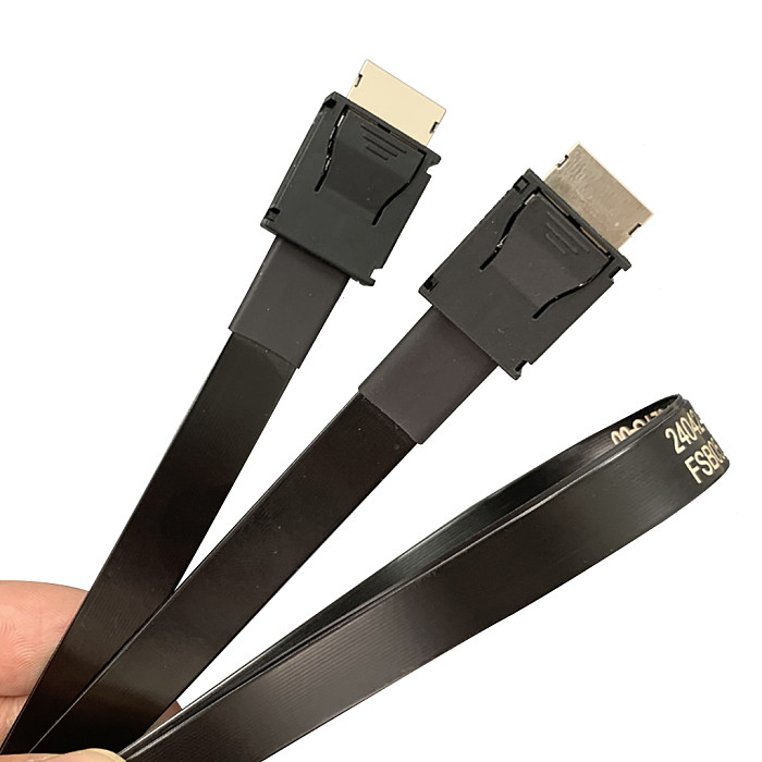 PCIe 4.0 4x Gen4 Riser Cable M.2 for NVMe to SFF-8611/8612 Adapter Riser Graphics Card External Extension Cable 64Gbps