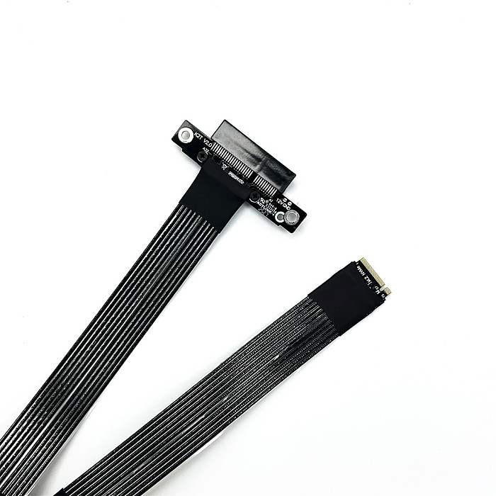For NVMe M.2  to PCI Express 5.0 x4 Extension Cable High Speed Silver-Plated Wire GEN5 PCIe 5.0 4X to M.2 For NVMe 2242 2280 SSD