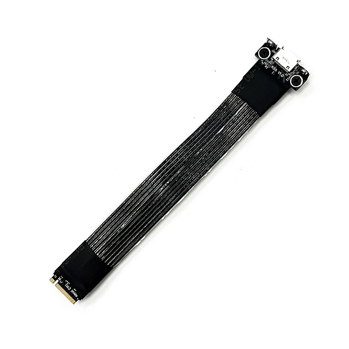 PCIe 4.0 4x Gen4 Riser Cable M.2 for NVMe to SFF-8611/8612 Adapter Riser Graphics Card External Extension Cable 64Gbps