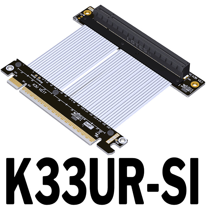 PCIE 5.0 x16 Riser Cable 512Gbps High Speed Flexible GPU Extension Riser Cable for PC Cases Servers ITX Builds Computer RTX 5090