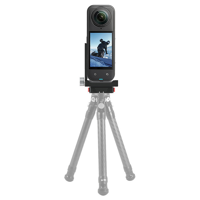 Magnetic Mount Set 360 X Series Quick-Release Horizontal/Vertical Shooting L-Shaped Plate Anti-Reverse Aluminum Alloy Cold Shoe Adapter Bracket Expansion Accessory For Insta360 X6/X5/ X4/X3/X2 Action Cameras