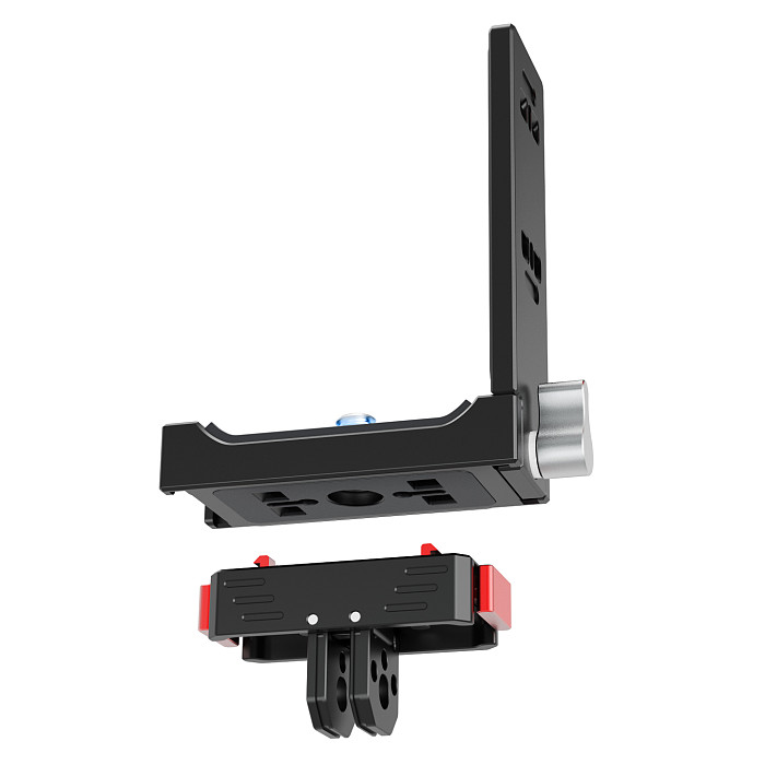 Magnetic Mount Set 360 X Series Quick-Release Horizontal/Vertical Shooting L-Shaped Plate Anti-Reverse Aluminum Alloy Cold Shoe Adapter Bracket Expansion Accessory For Insta360 X6/X5/ X4/X3/X2 Action Cameras