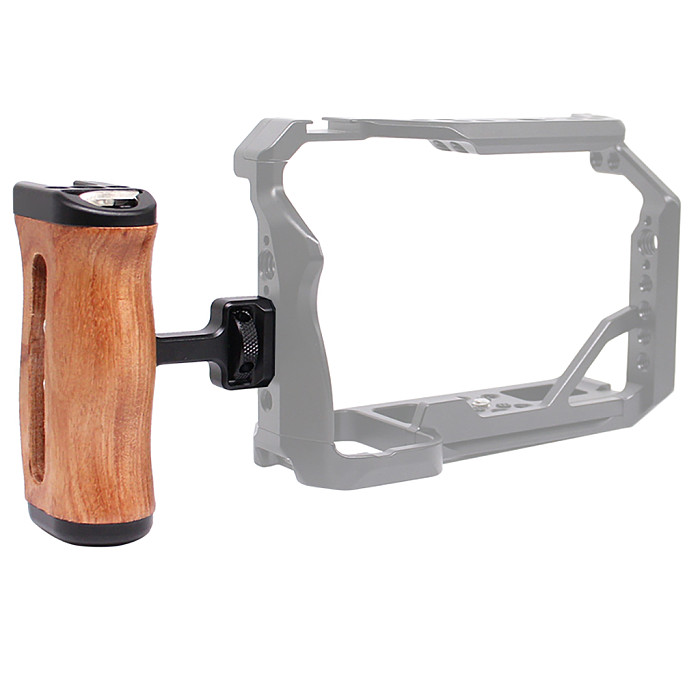 Camera Cage 1/4  Thread Arri Telescopic Positioning Side Handle Universal For Smallrig Iron Head Wooden Handle