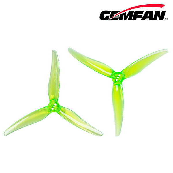 GEMFAN Hurricane 4525 3-Blade Propeller - PC Material, 3-Hole (1.5mm) Mount, Smoke Grey - Compatible with 2004 Motor