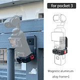 For DJI Pocket3 expansion frame magnetic adapter quick installation metal camera cage fixed expansion frame