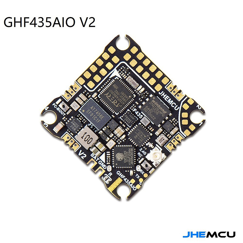 (JHEMCU) GHF435AIO V2 20A F435 2-4S AIO Flight Control ELRS 2.4G For FPV Crossover Aircraft