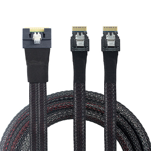 Slimline SAS SFF-8654 8I all inclusive anti tilt plug-in 2X SFF-8654 4I server cable