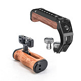 1/4“ Wooden Arca-style Handle Iron Head 3/8” Camera Cage Universal Photography Cold Shoe Multi-functional Adjustable Side Grip Handle For Smallrig DSLR 