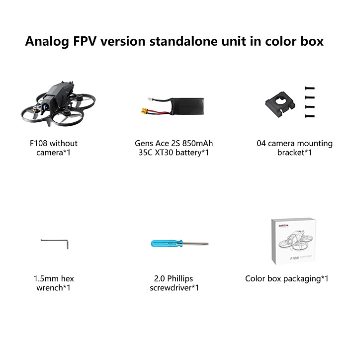RadioLink F108 Optical Flow Fixed Point 2.5-inch FPV Racing Loop Drone Compatible with ELRS Brushless Drone​