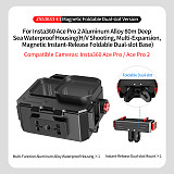 Aluminum alloy 80 meter deep sea waterproof Case Protective Shell for Insta360 Ace Pro/Ace Pro2 Action Camera horizontal and vertical magnetic suction quick release multi expansion diving shell waterproof Case Housing