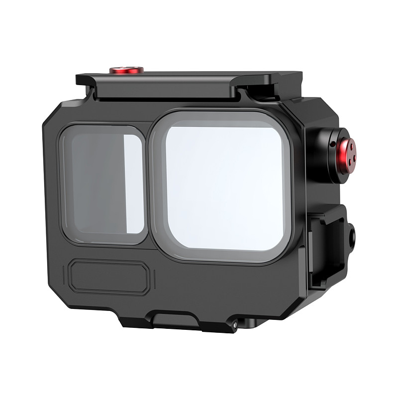 Aluminum alloy 80 meter deep sea waterproof Case Protective Shell for Insta360 Ace Pro/Ace Pro2 Action Camera horizontal and vertical magnetic suction quick release multi expansion diving shell waterproof Case Housing
