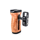 1/4“ Wooden Arca-style Handle Iron Head 3/8” Camera Cage Universal Photography Cold Shoe Multi-functional Adjustable Side Grip Handle For Smallrig DSLR 