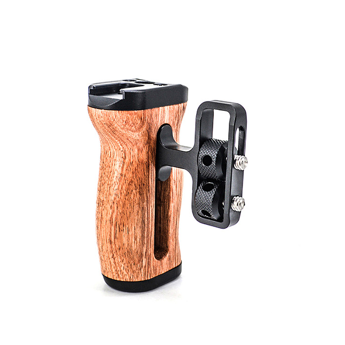 1/4“ Wooden Arca-style Handle Iron Head 3/8” Camera Cage Universal Photography Cold Shoe Multi-functional Adjustable Side Grip Handle For Smallrig DSLR 