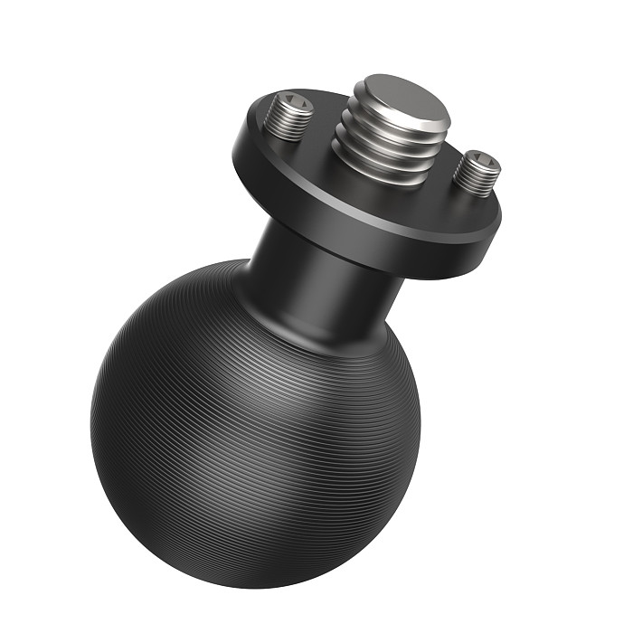Universal 1 Inch 25.4mm Non-Slip Ball Head Adapter W/ 1/4  M6 Screw Mount for GoPro Action Cameras Motorcycle Sports Accessories