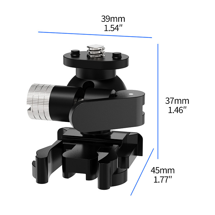 Universal Quick-Release Base w 360° Damping 17mm Ball Head 1/4 Screw Magnetic Mount for DJI POCKET4 for GoPro for Insta360 X6 Action Camera